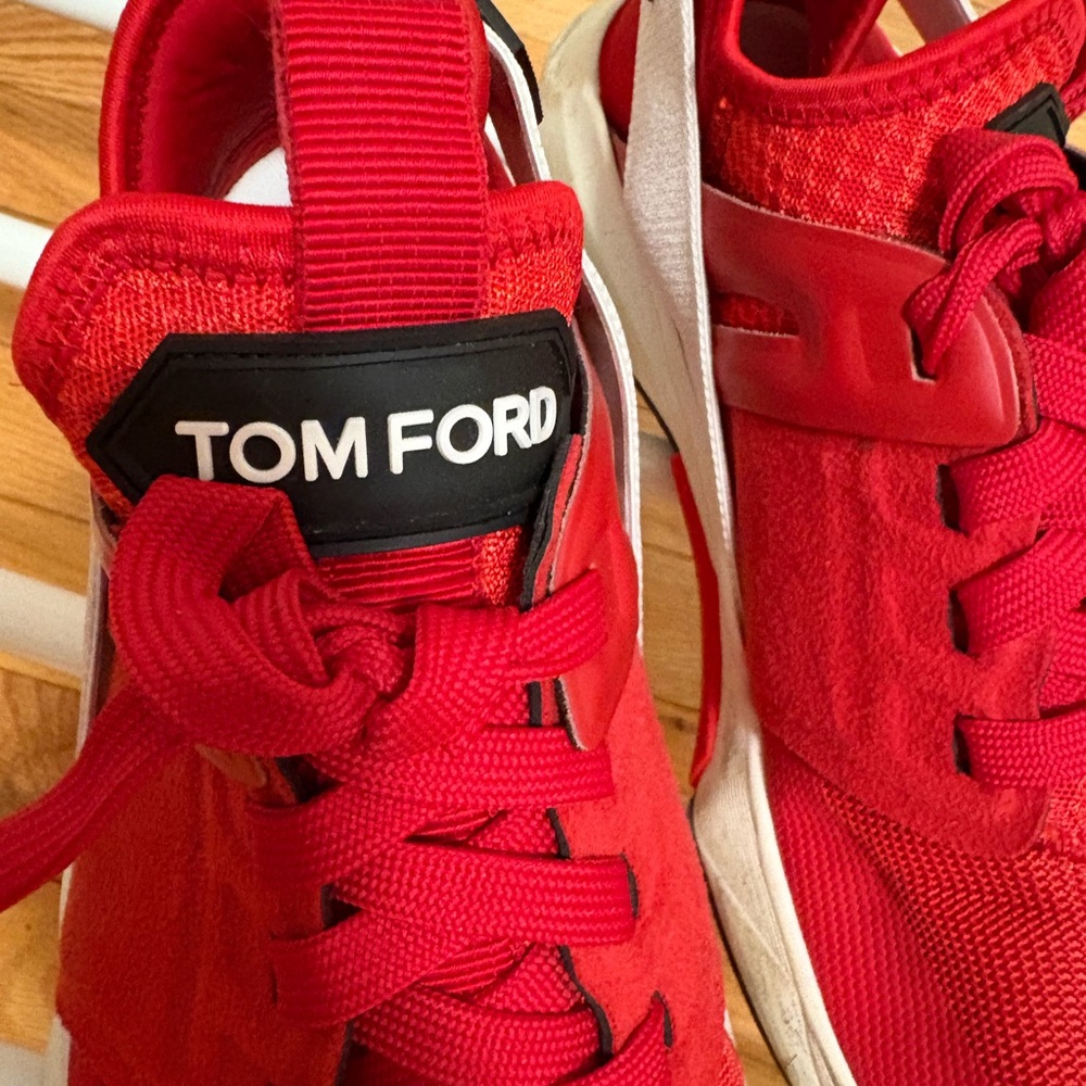 Tom Ford Vibrant Red Athletic Shoes